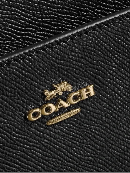 Coach Kitt Crossgrain Messenger Crossbody Bag Black - Picture 2 of 13